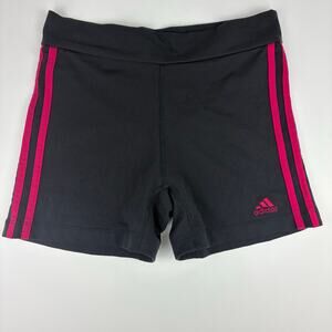 Authentic Y2K Adidas Micro Spandex Shorts Black Pink 3 Stripe M
